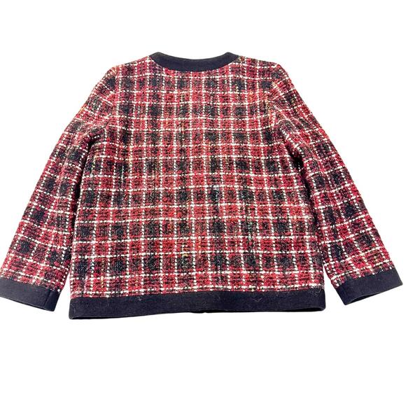 Anine Bing Lydia Checked woolblend Bouclétweed jacket Blazer Size Small Portugal - Picture 8 of 8